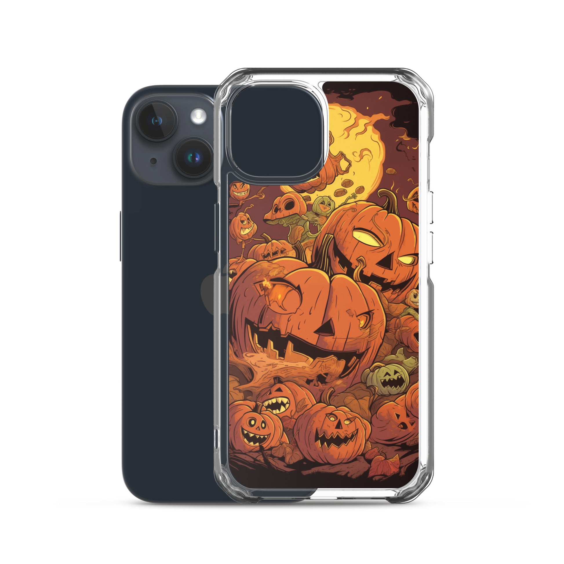 Halloween Pumpkin D Clear Case for iPhone