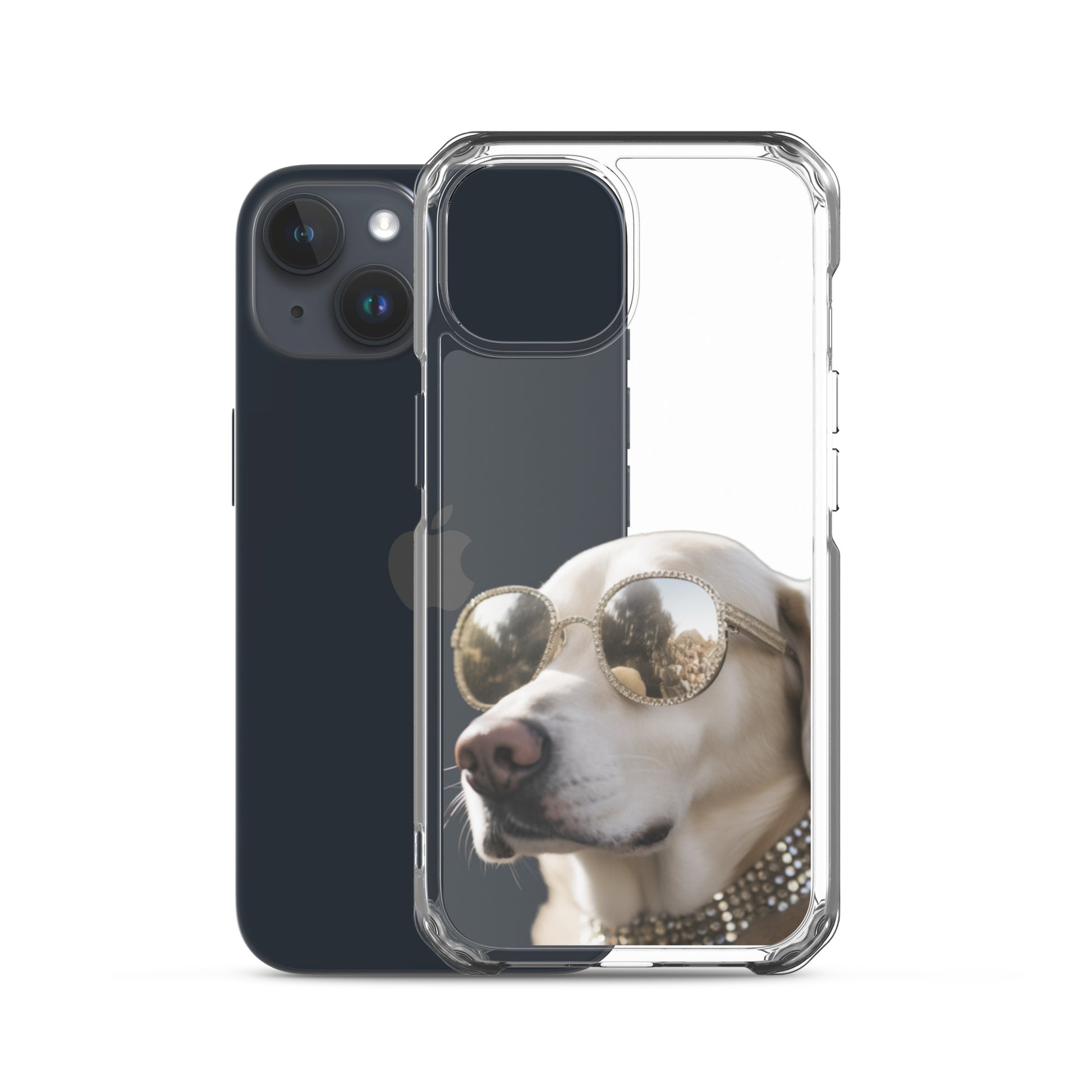 Glasses Dog B Clear Case for iPhone