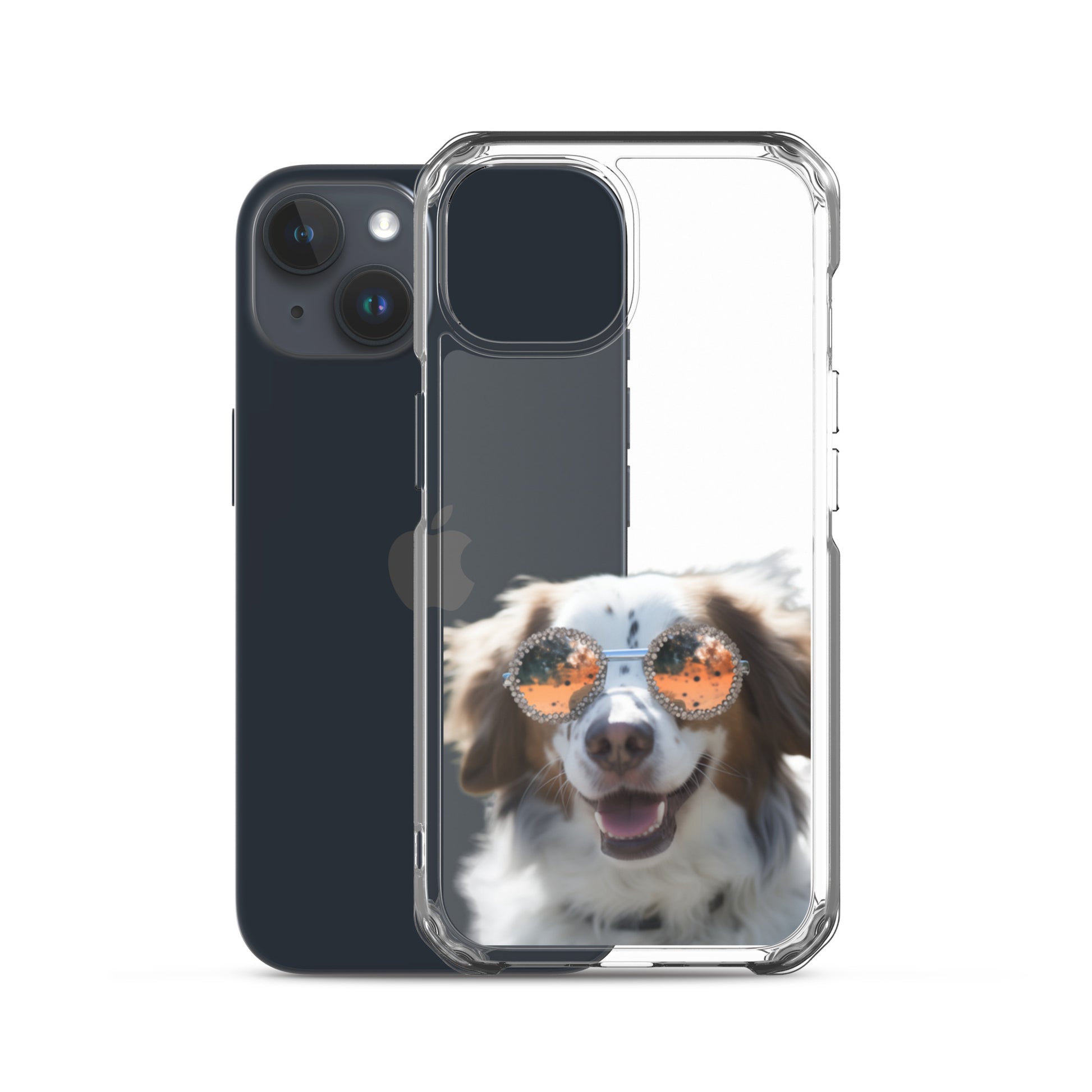 Glasses Dog F Clear Case for iPhone