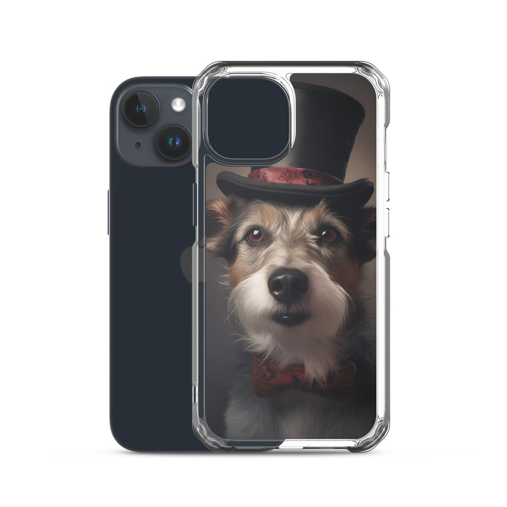 Top Hat Dog E Clear Case for iPhone