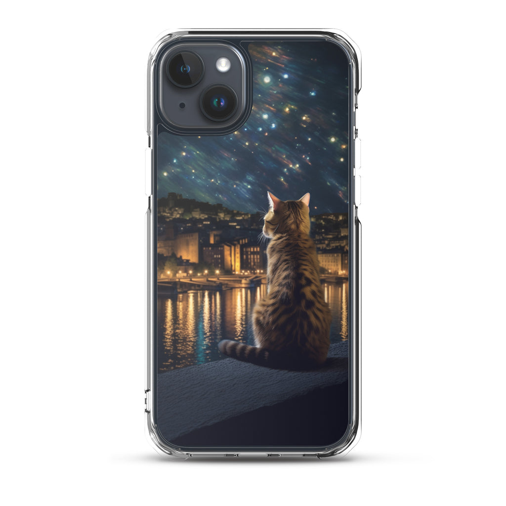 Starry Cat B Clear Case for iPhone