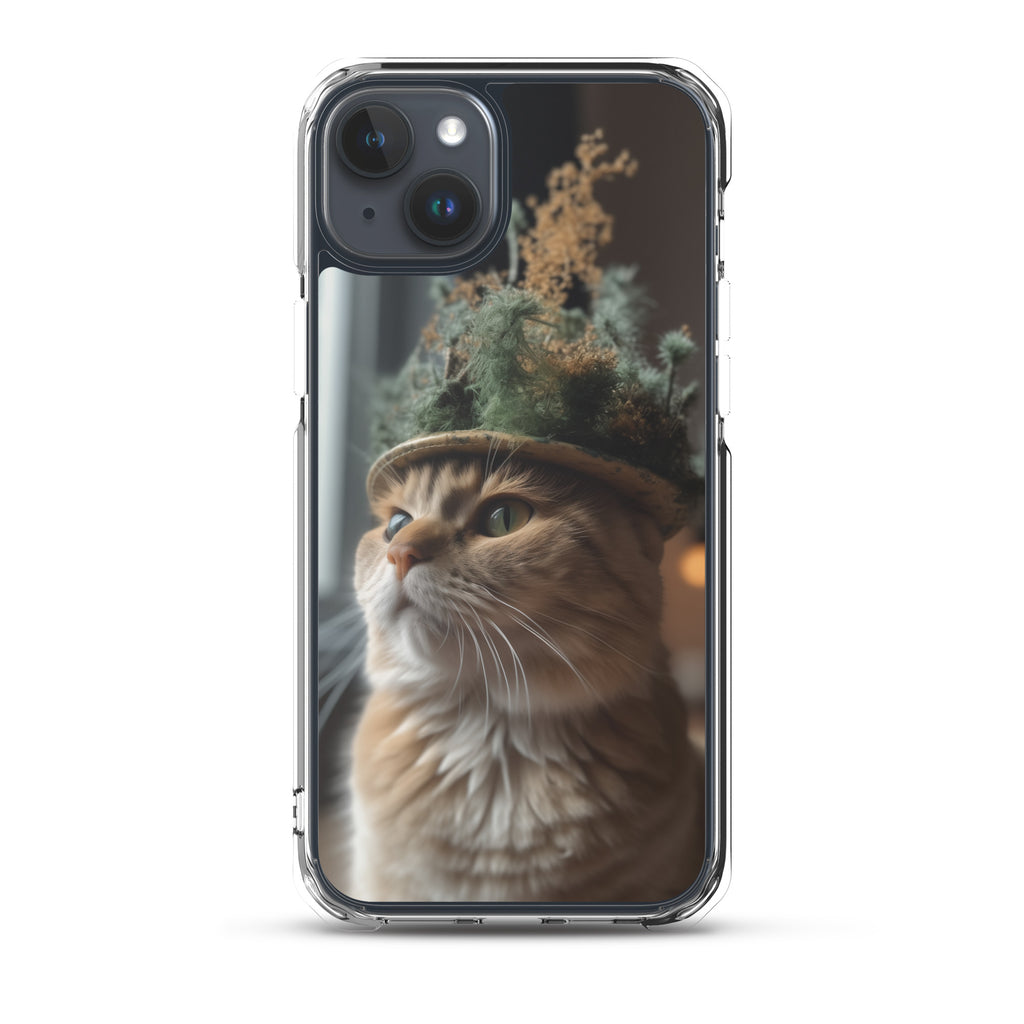 Cat Hat B Clear Case for iPhone