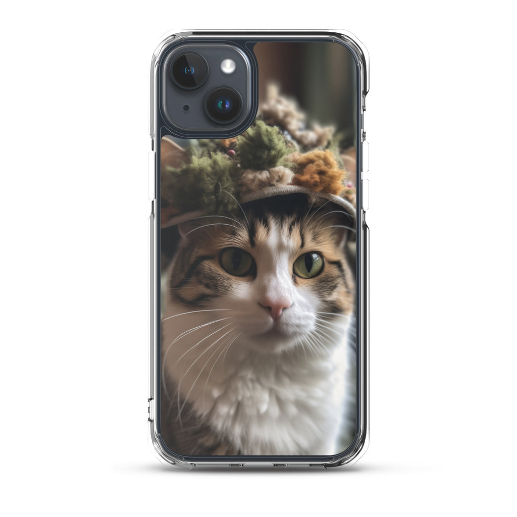 Cat Hat E Clear Case for iPhone