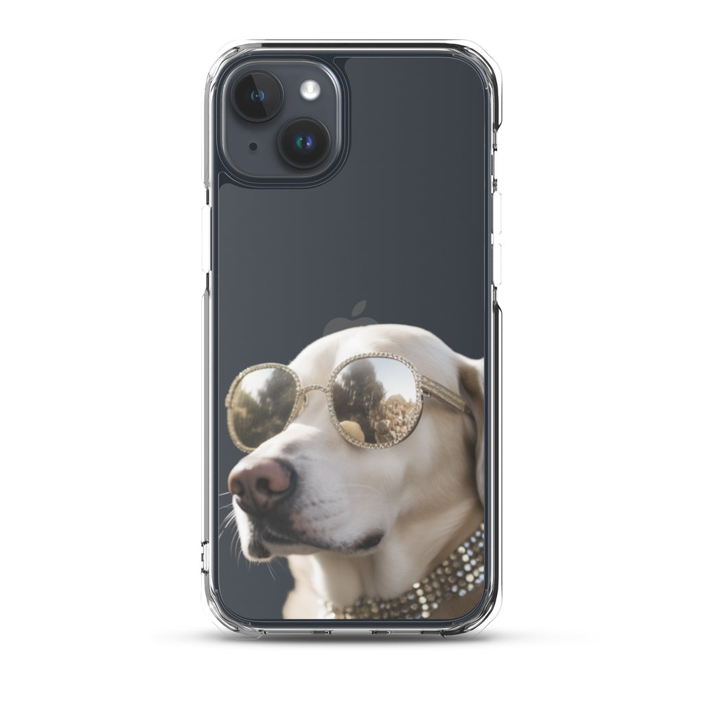 Glasses Dog B Clear Case for iPhone