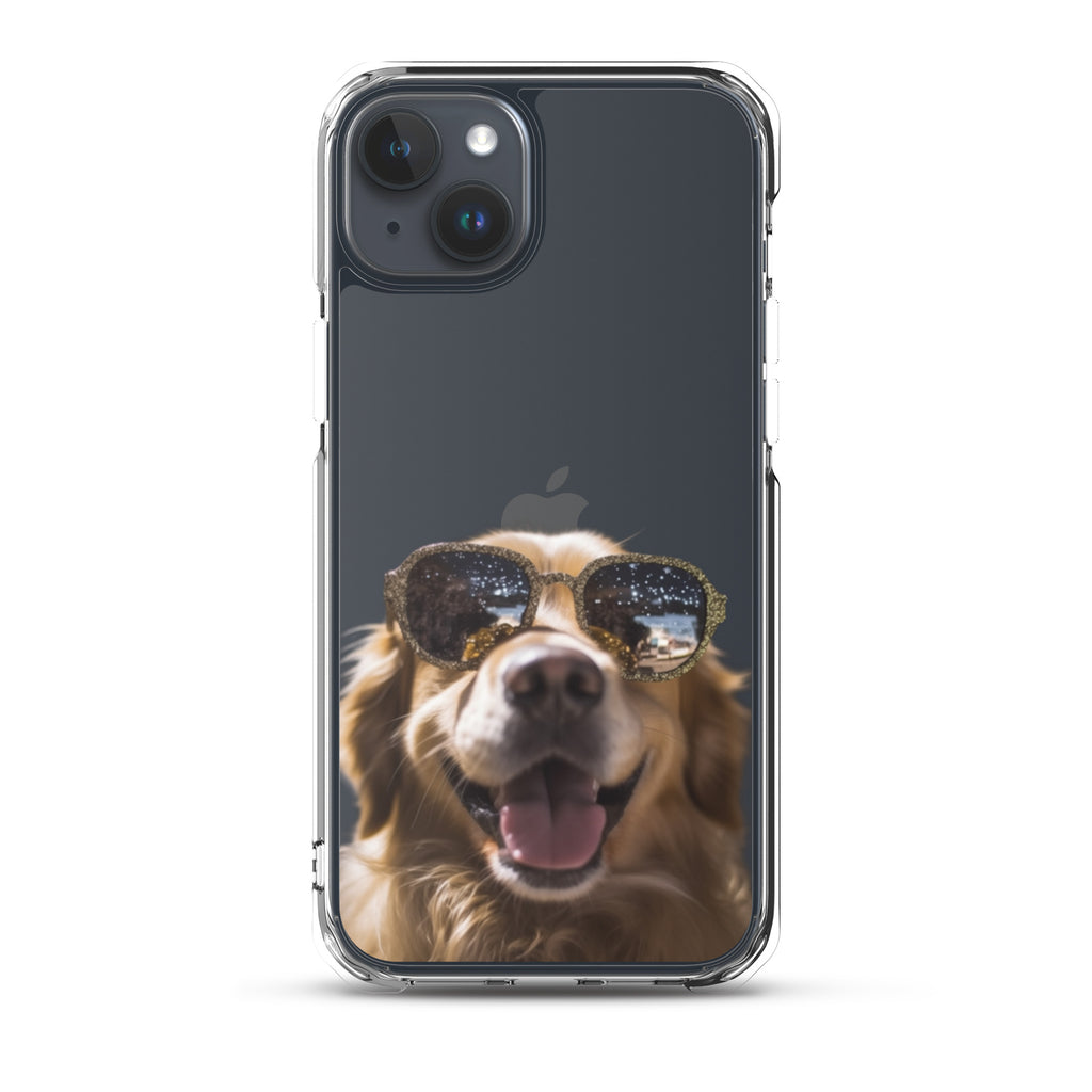 Glasses Dog C Clear Case for iPhone