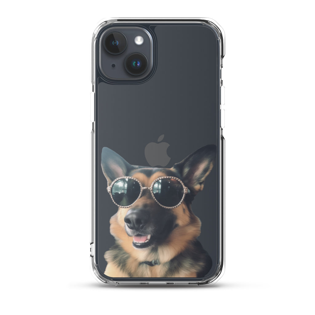 Glasses Dog D Clear Case for iPhone