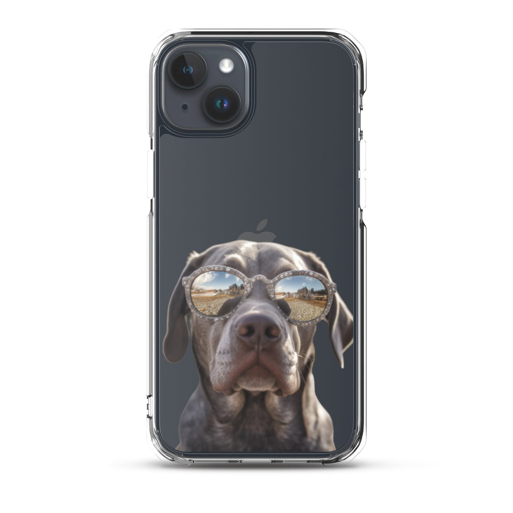 Glasses Dog E Clear Case for iPhone