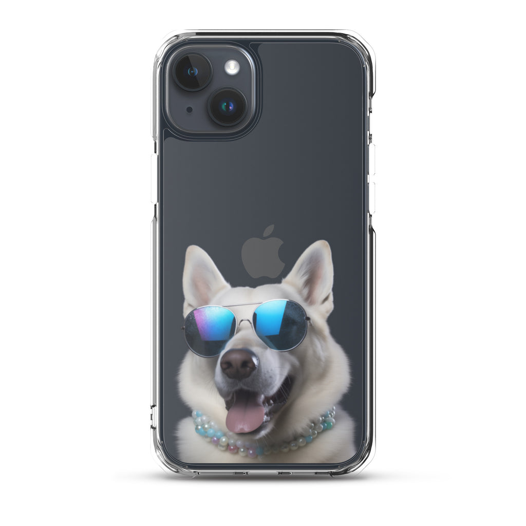 Glasses Dog I Clear Case for iPhone