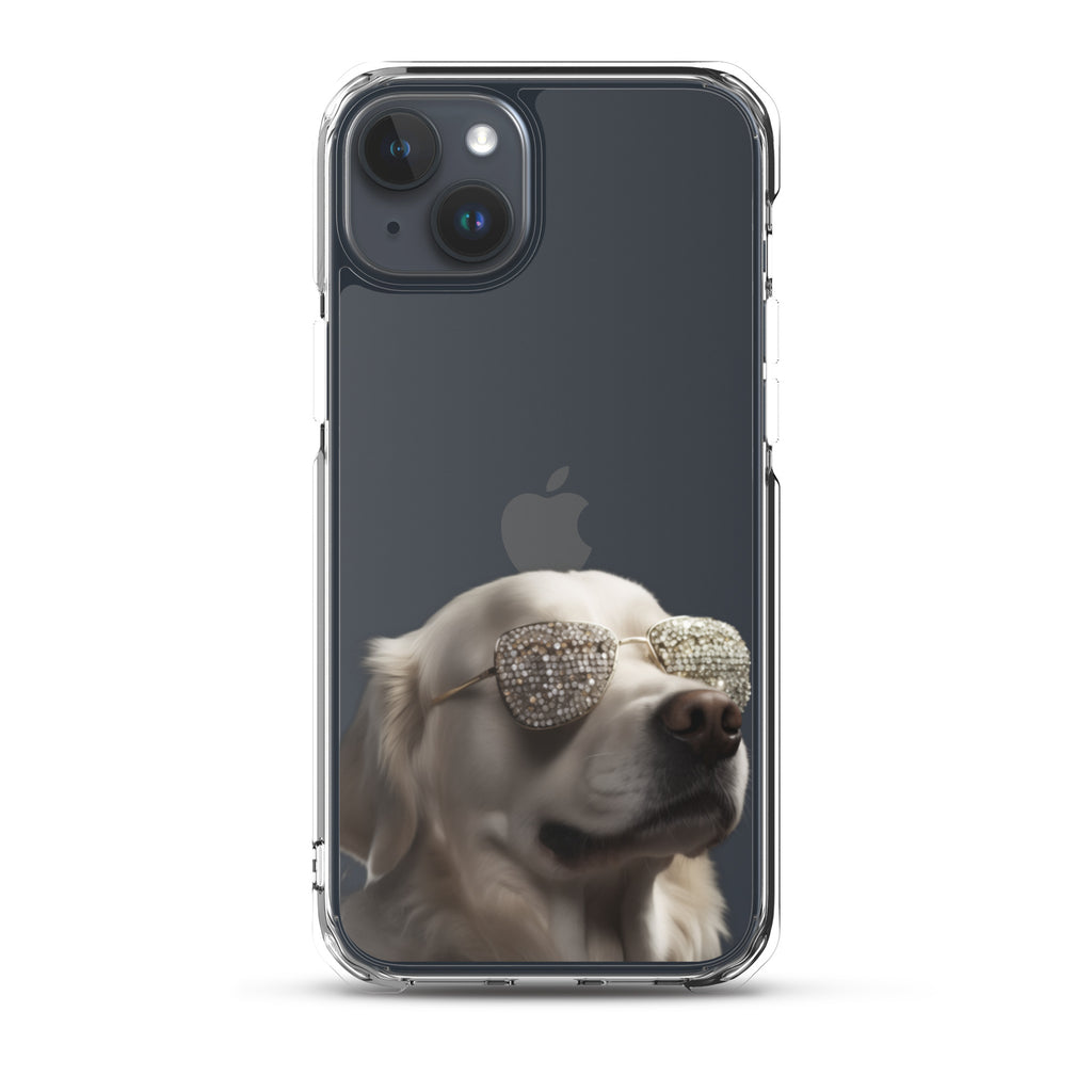 Glasses Dog M Clear Case for iPhone