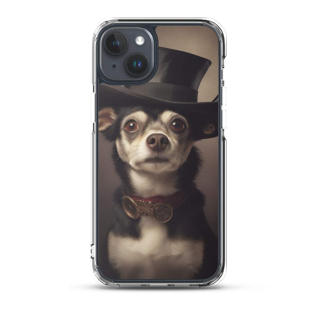 Top Hat Dog A Clear Case for iPhone