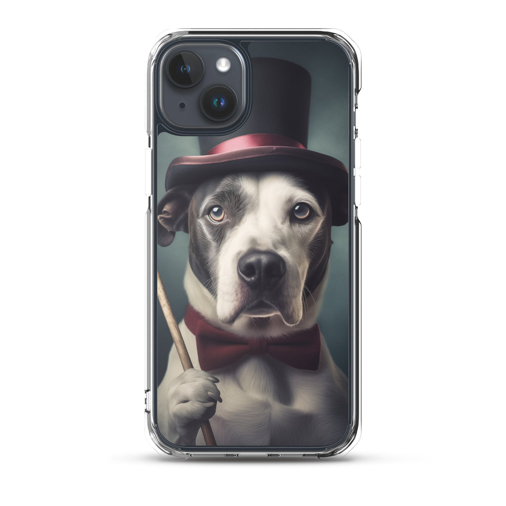 Top Hat Dog D Clear Case for iPhone