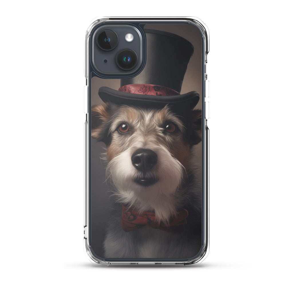 Top Hat Dog E Clear Case for iPhone