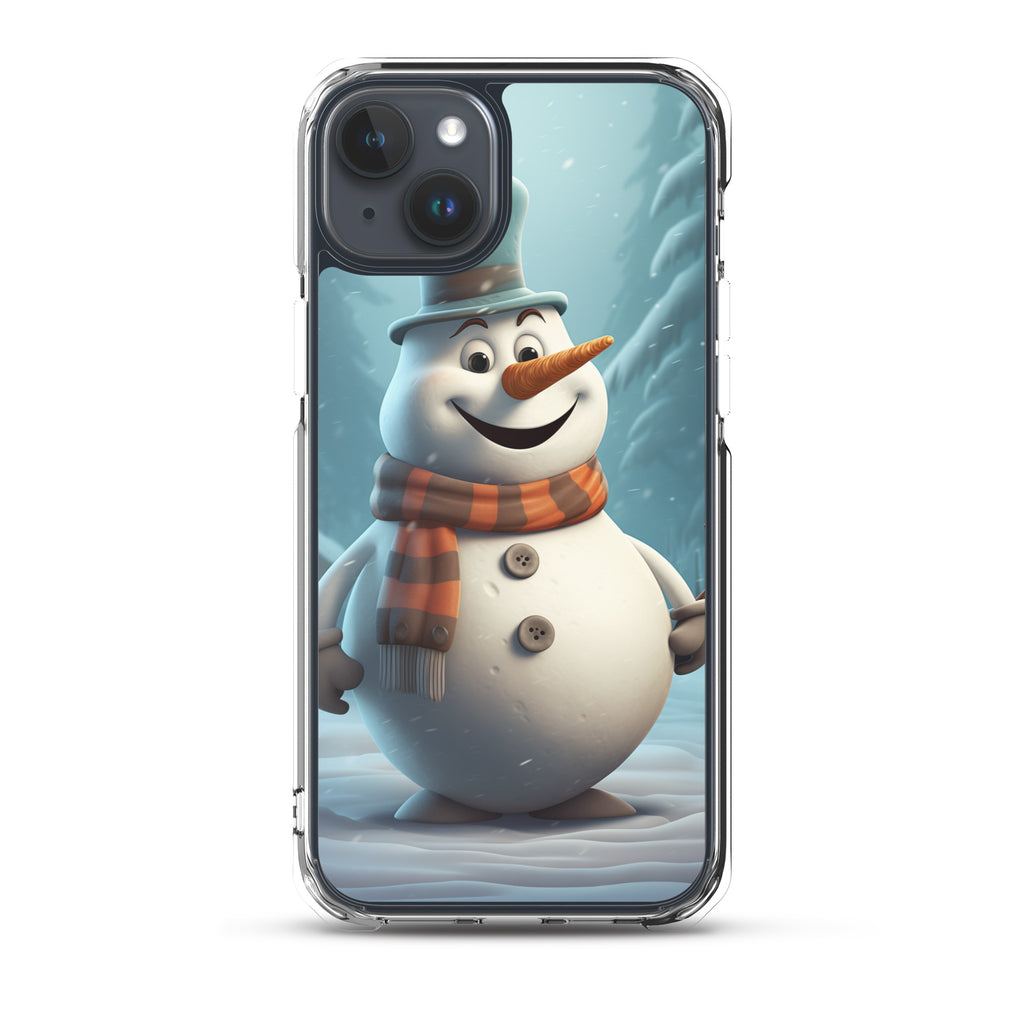 Snowman Gray Clear Case for iPhone®