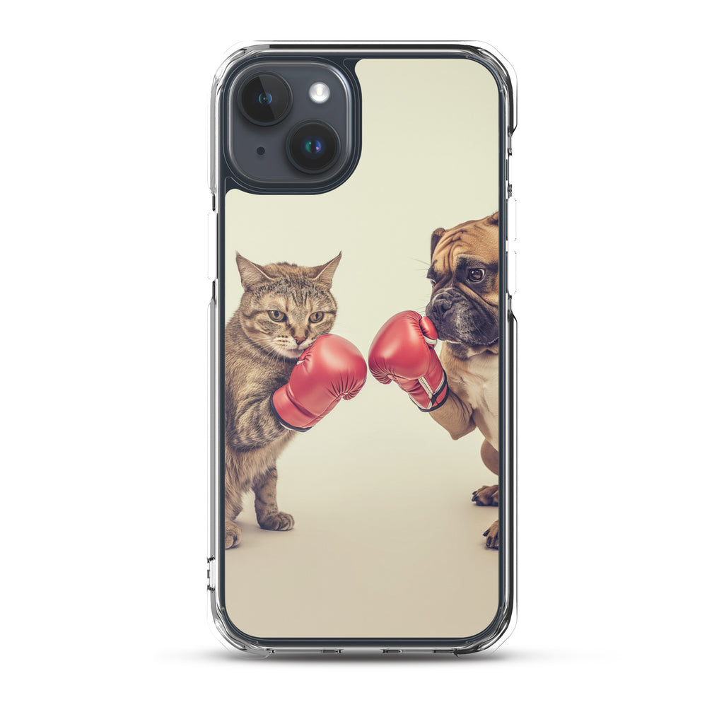 Boxing Dog n Cat A Clear Case for iPhone®