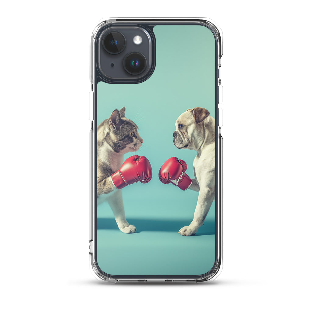 Boxing Dog n Cat C Clear Case for iPhone®