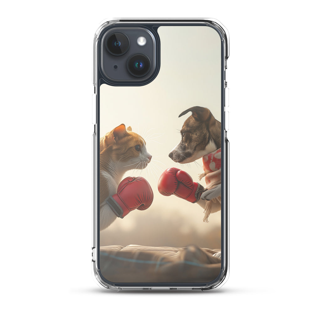 Boxing Dog n Cat D Clear Case for iPhone®