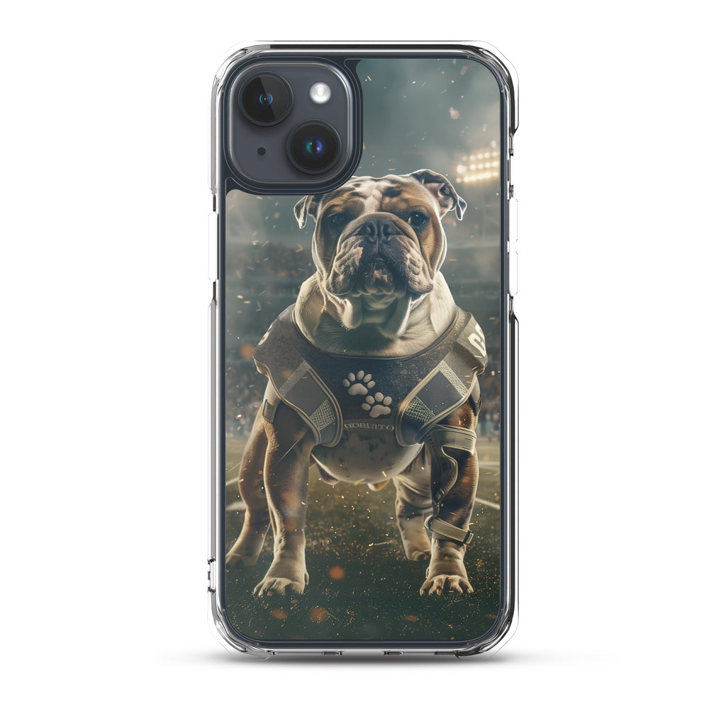 Bulldog Football-Themed Clear Case for iPhone®