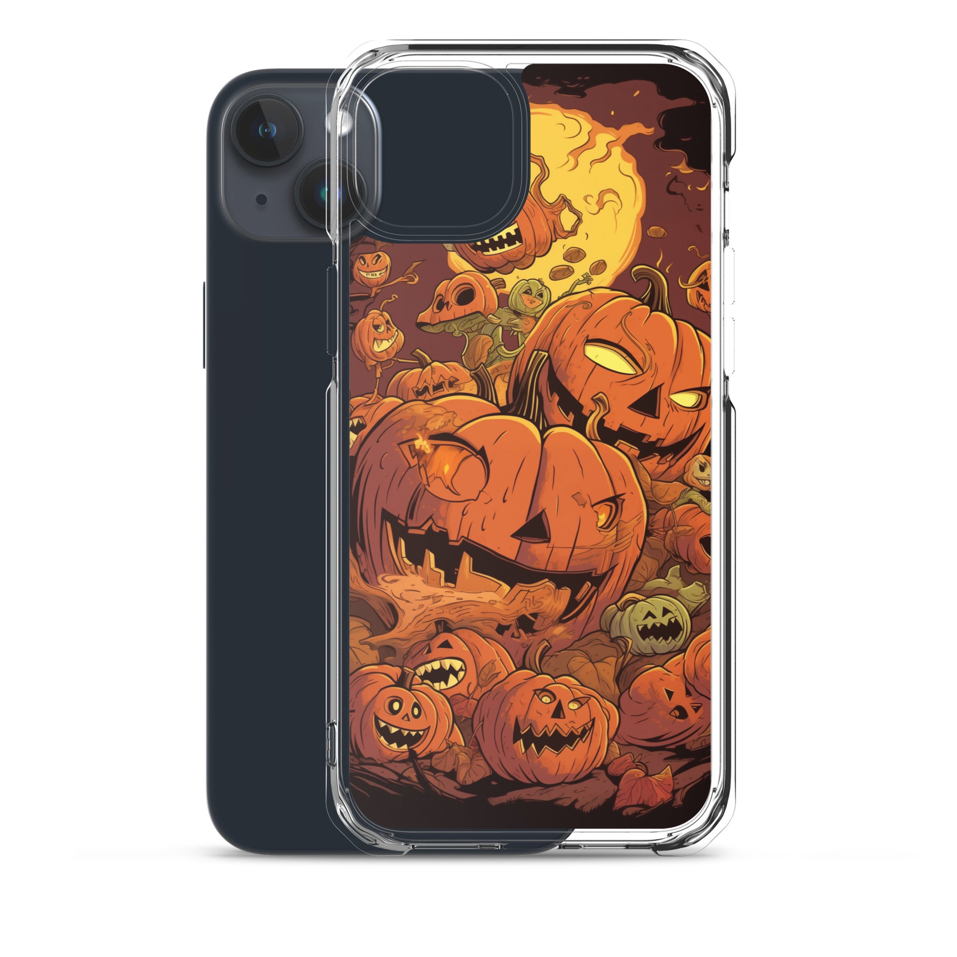 Halloween Pumpkin D Clear Case for iPhone