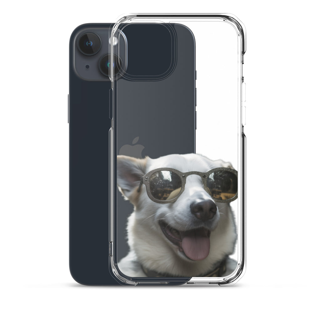 Glasses dog A clear case for iphone