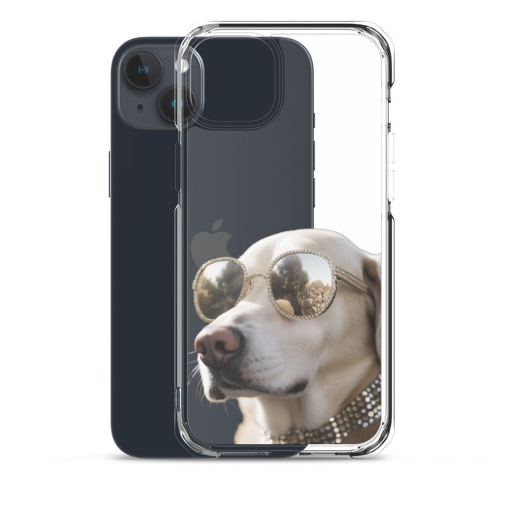 Glasses Dog B Clear Case for iPhone