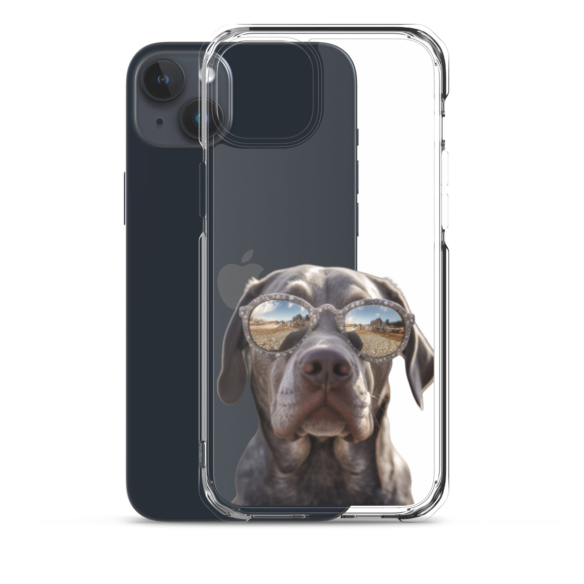 Glasses Dog E Clear Case for iPhone