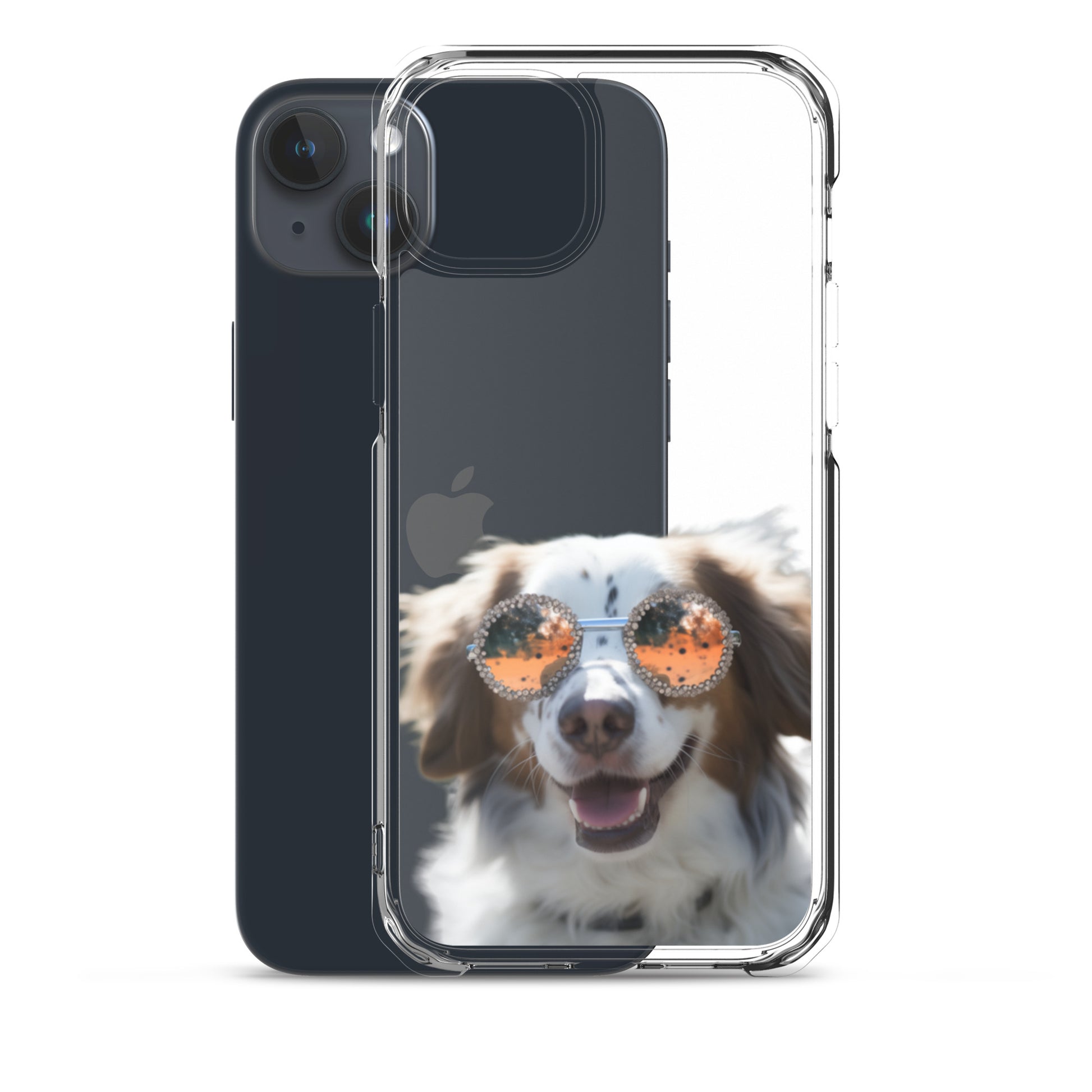 Glasses Dog F Clear Case for iPhone