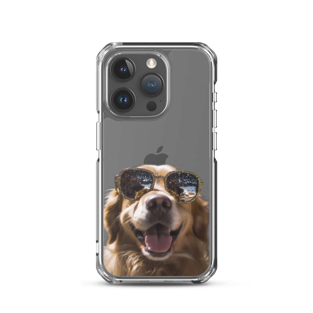 Glasses Dog C Clear Case for iPhone