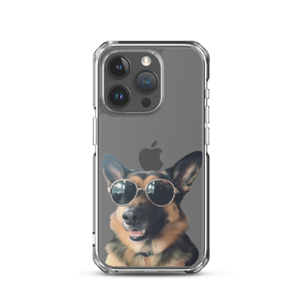 Glasses Dog D Clear Case for iPhone