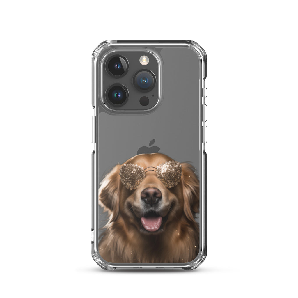 Glasses Dog G Clear Case for iPhone