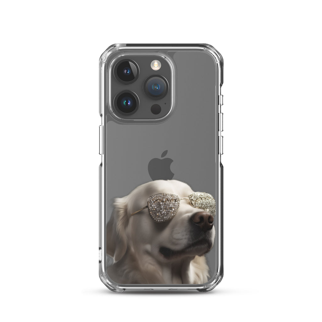 Glasses Dog M Clear Case for iPhone