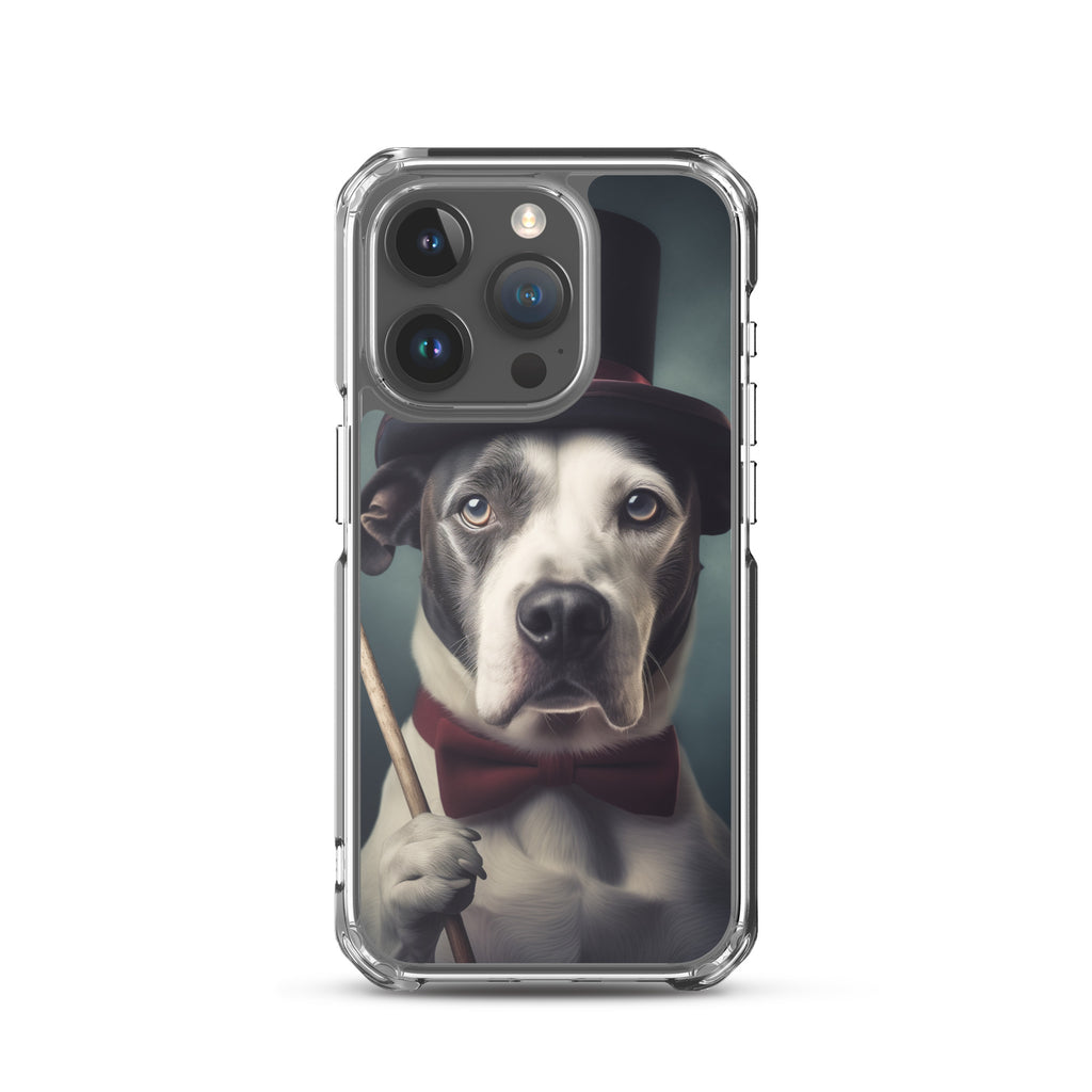 Top Hat Dog D Clear Case for iPhone