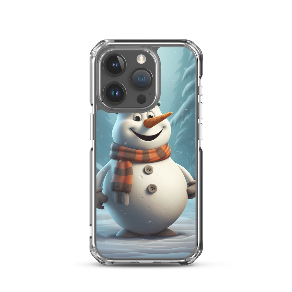 Snowman Gray Clear Case for iPhone®