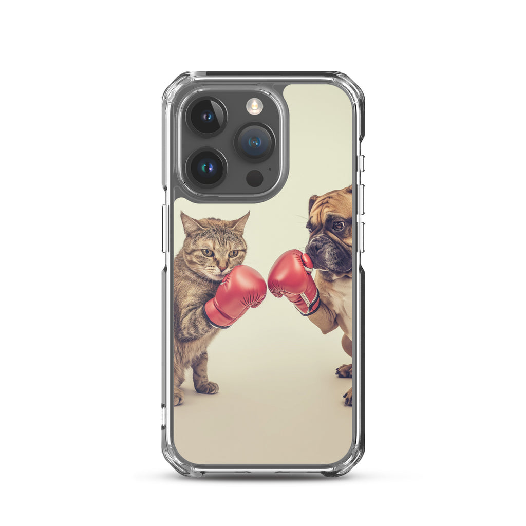 Boxing Dog n Cat A Clear Case for iPhone®