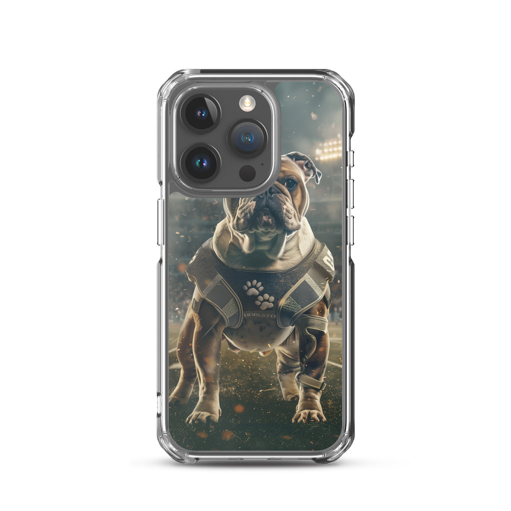 Bulldog Football-Themed Clear Case for iPhone®