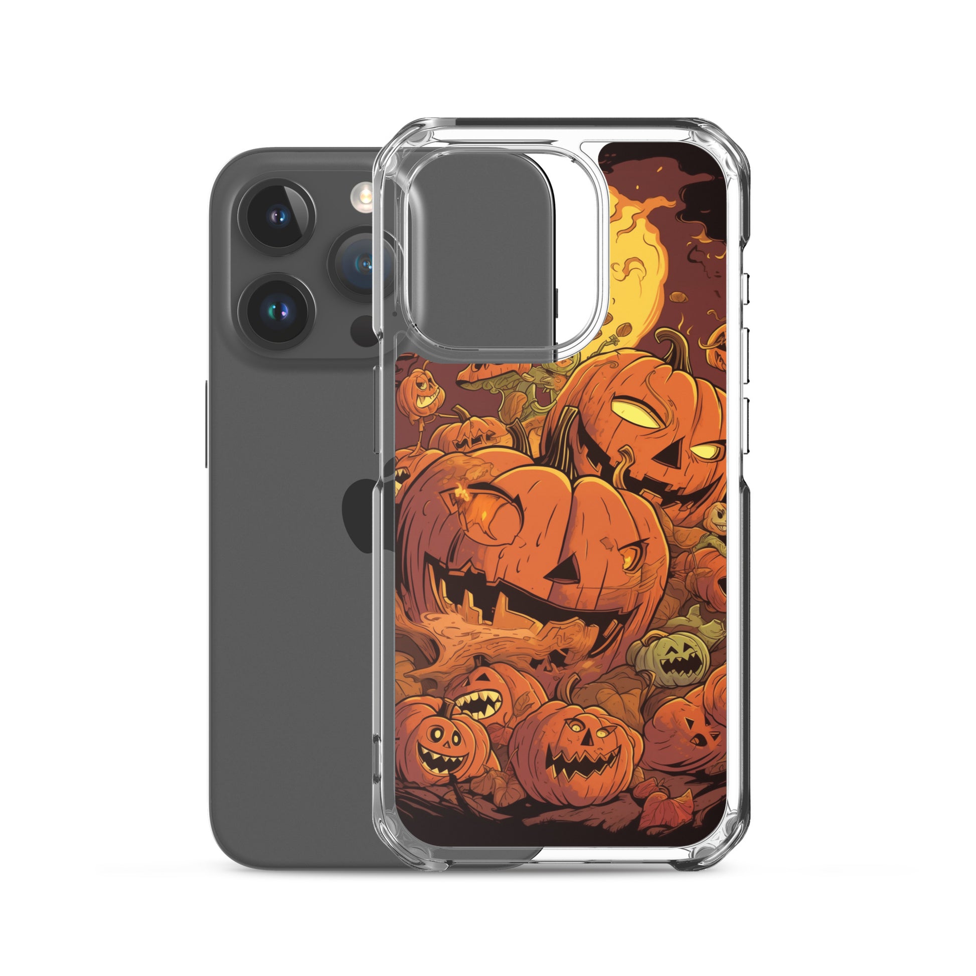 Halloween Pumpkin D Clear Case for iPhone