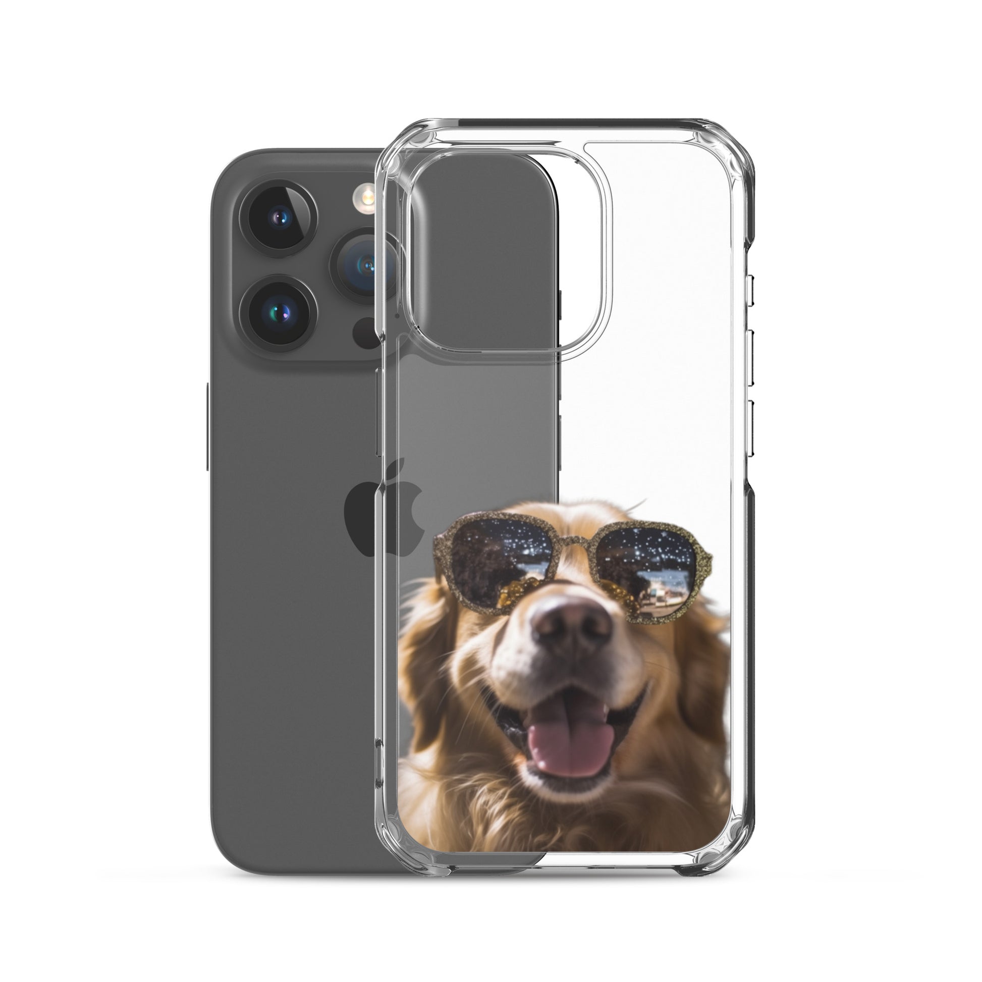 Glasses Dog C Clear Case for iPhone