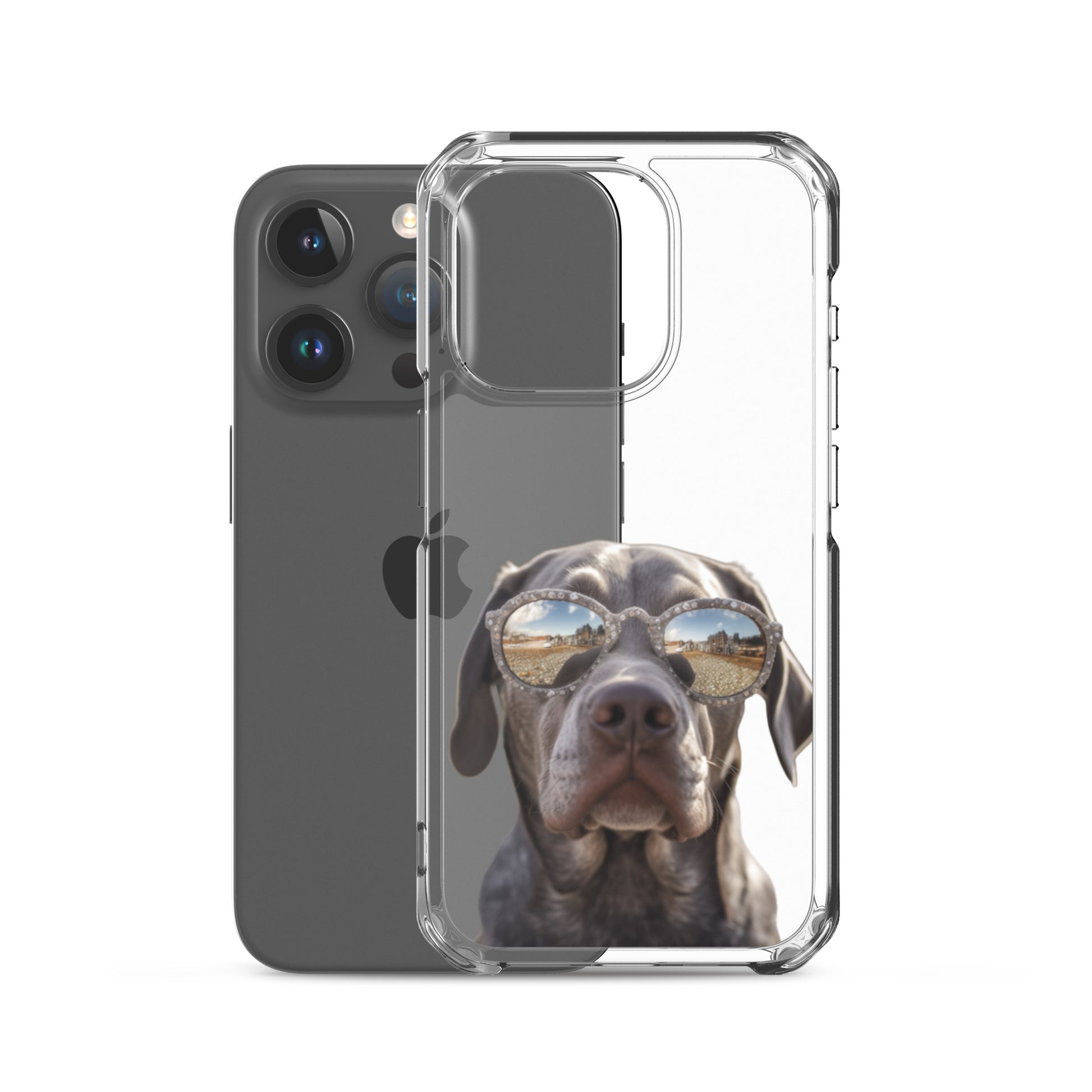 Glasses Dog E Clear Case for iPhone