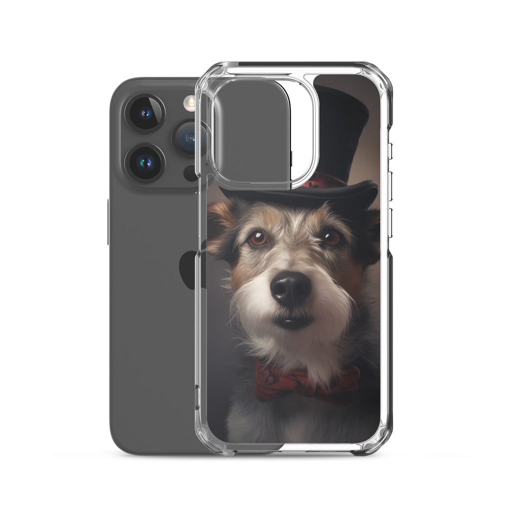 Top Hat Dog E Clear Case for iPhone