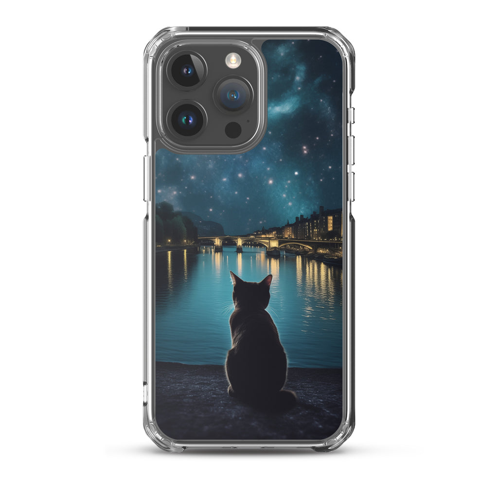 Starry Cat D Clear Case for iPhone