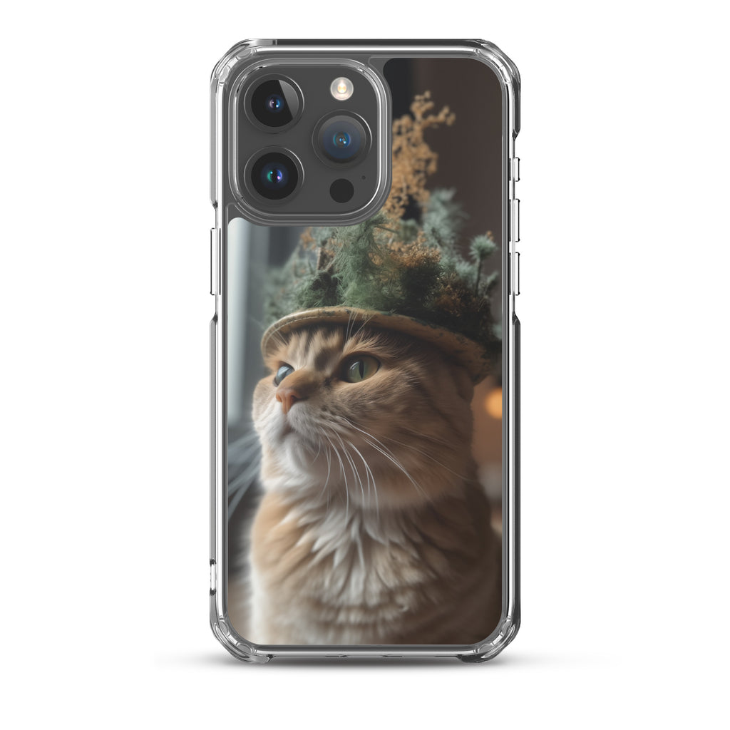 Cat Hat B Clear Case for iPhone