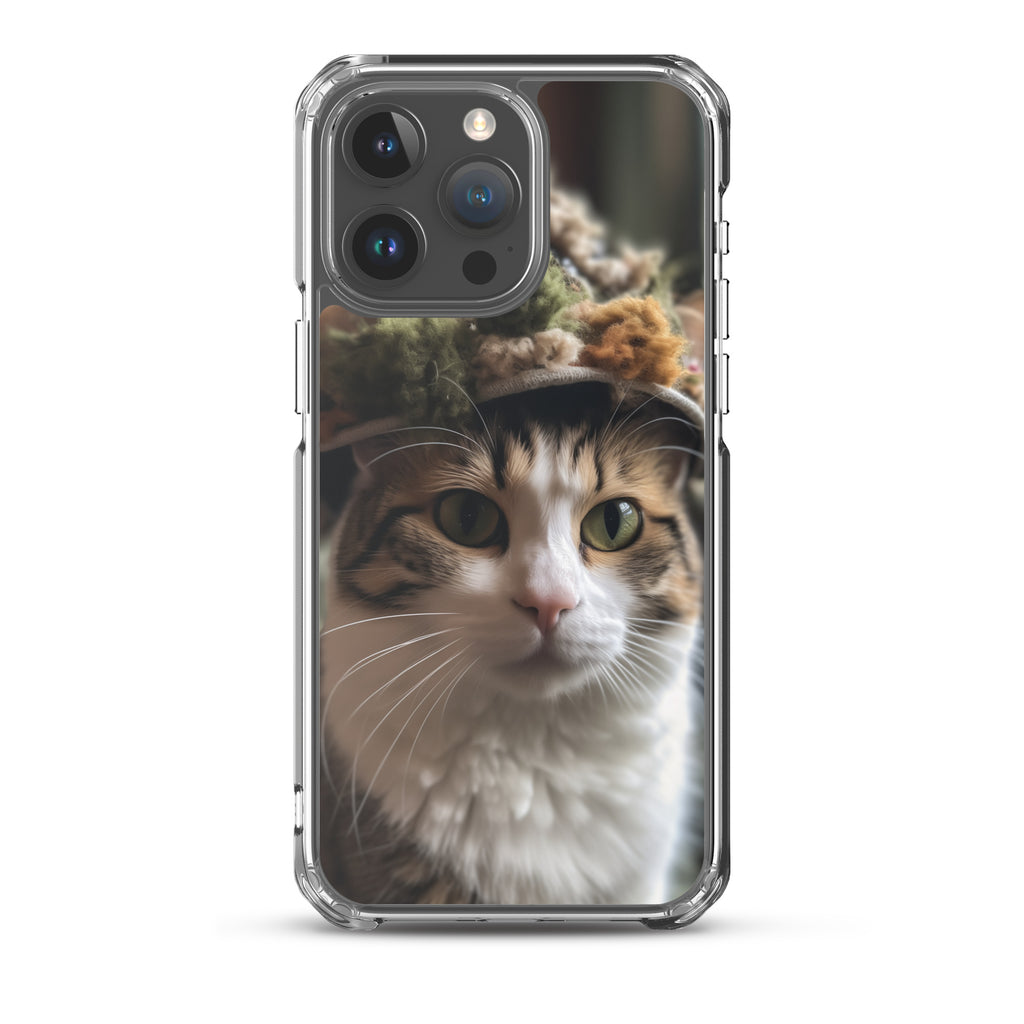 Cat Hat E Clear Case for iPhone