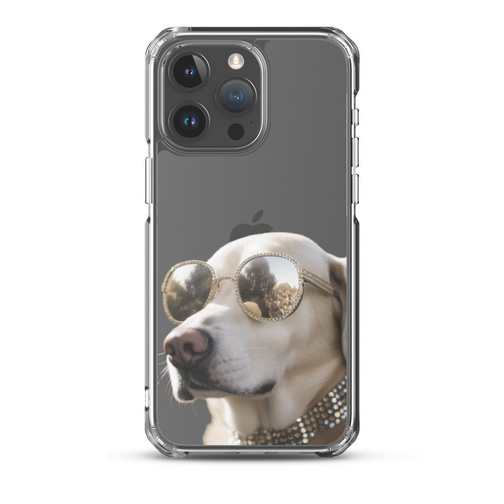 Glasses Dog B Clear Case for iPhone