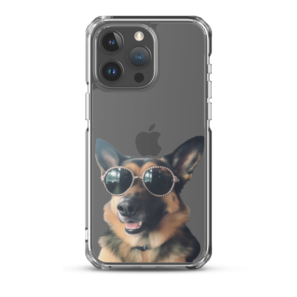 Glasses Dog D Clear Case for iPhone