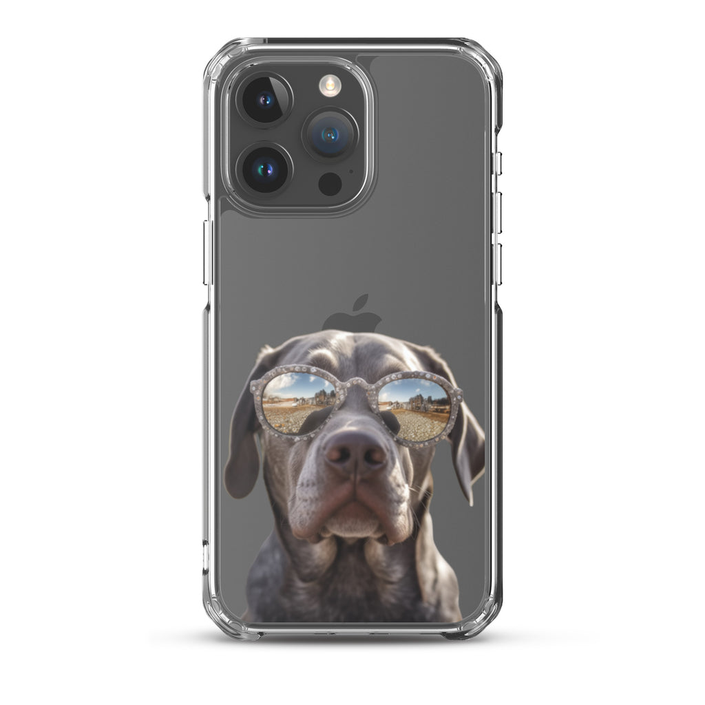 Glasses Dog E Clear Case for iPhone