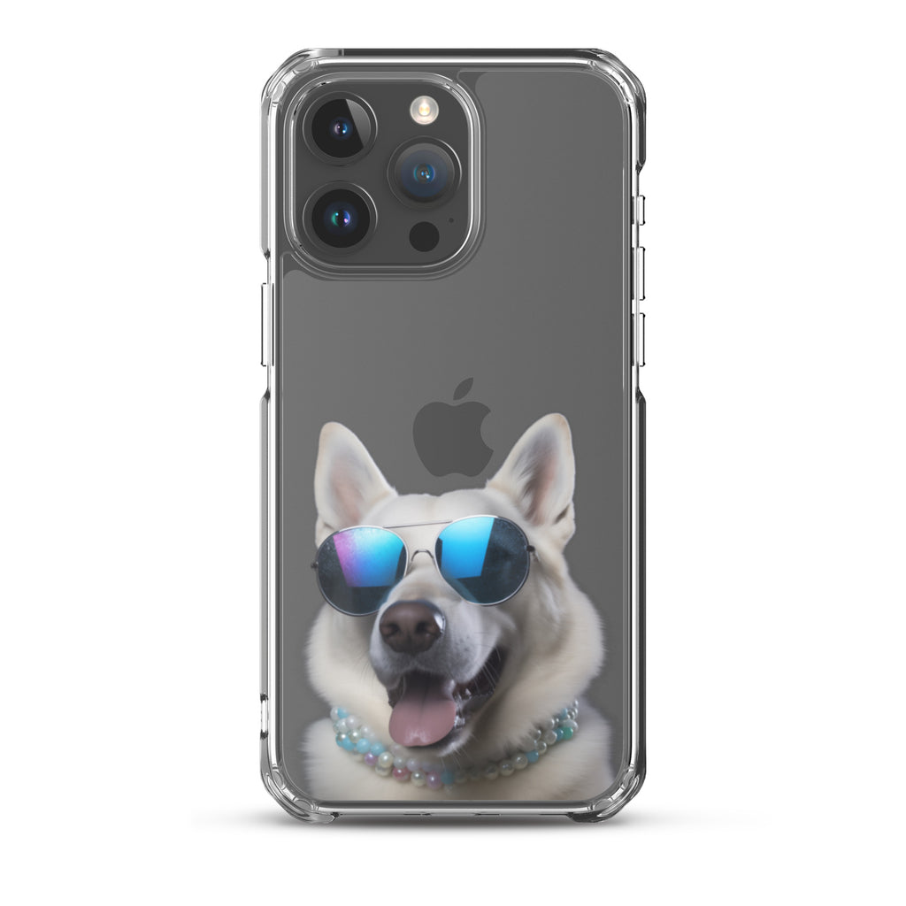 Glasses Dog I Clear Case for iPhone