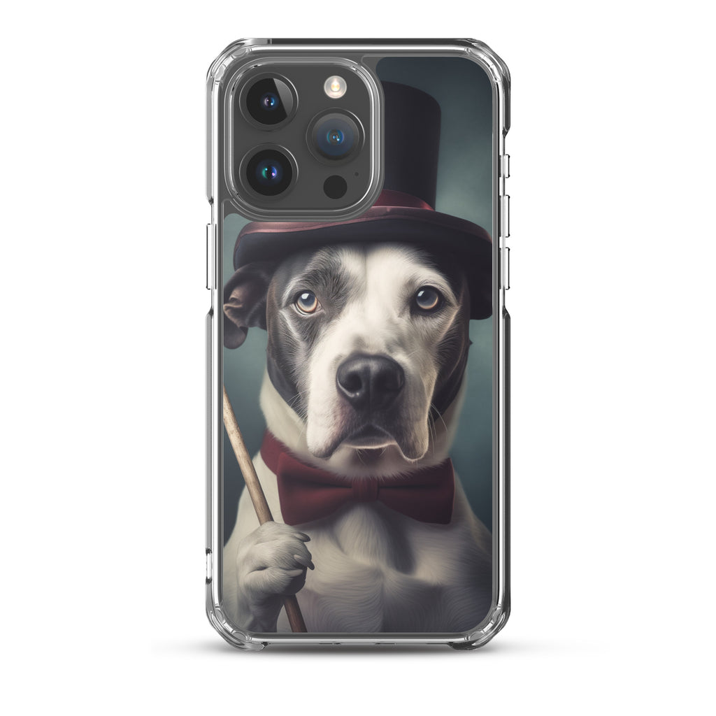 Top Hat Dog D Clear Case for iPhone