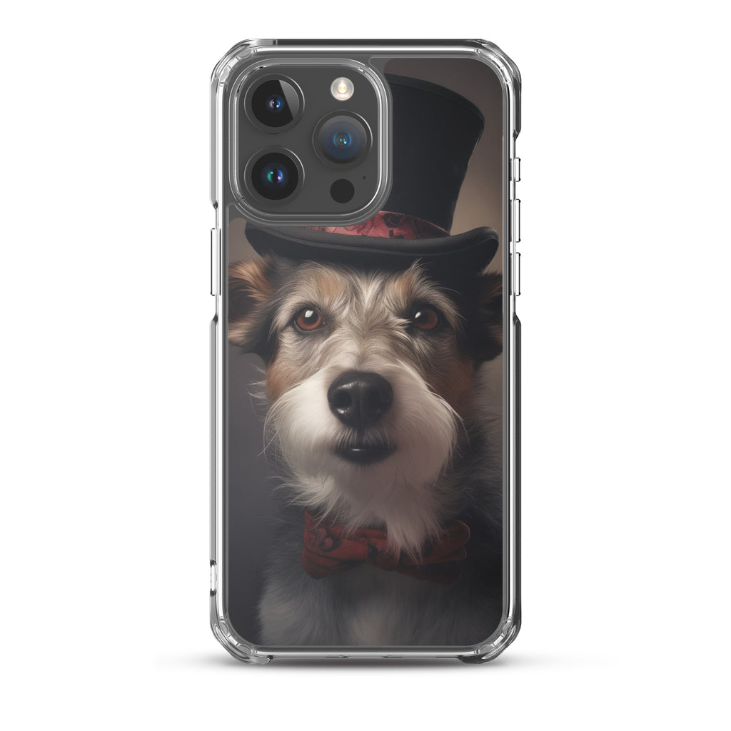 Top Hat Dog E Clear Case for iPhone