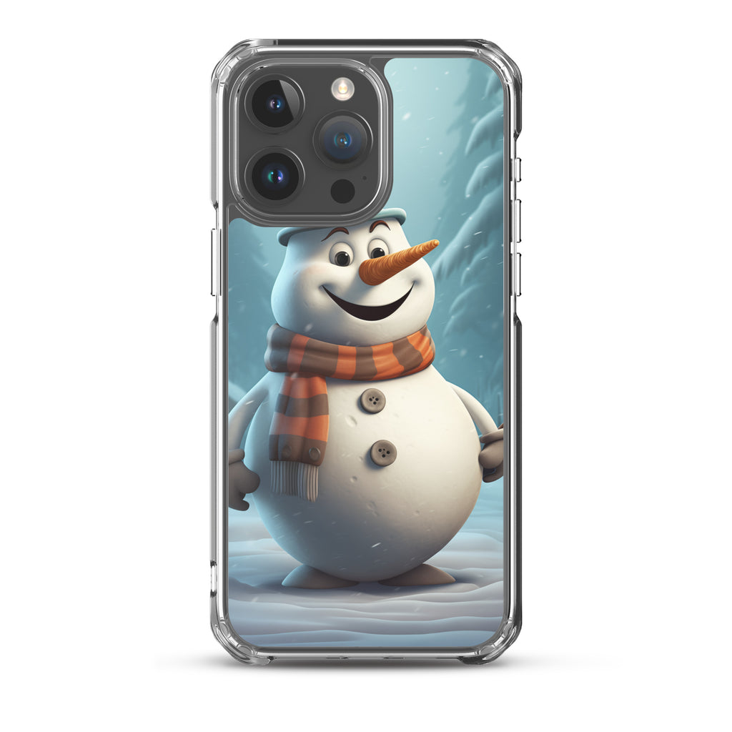 Snowman Gray Clear Case for iPhone®