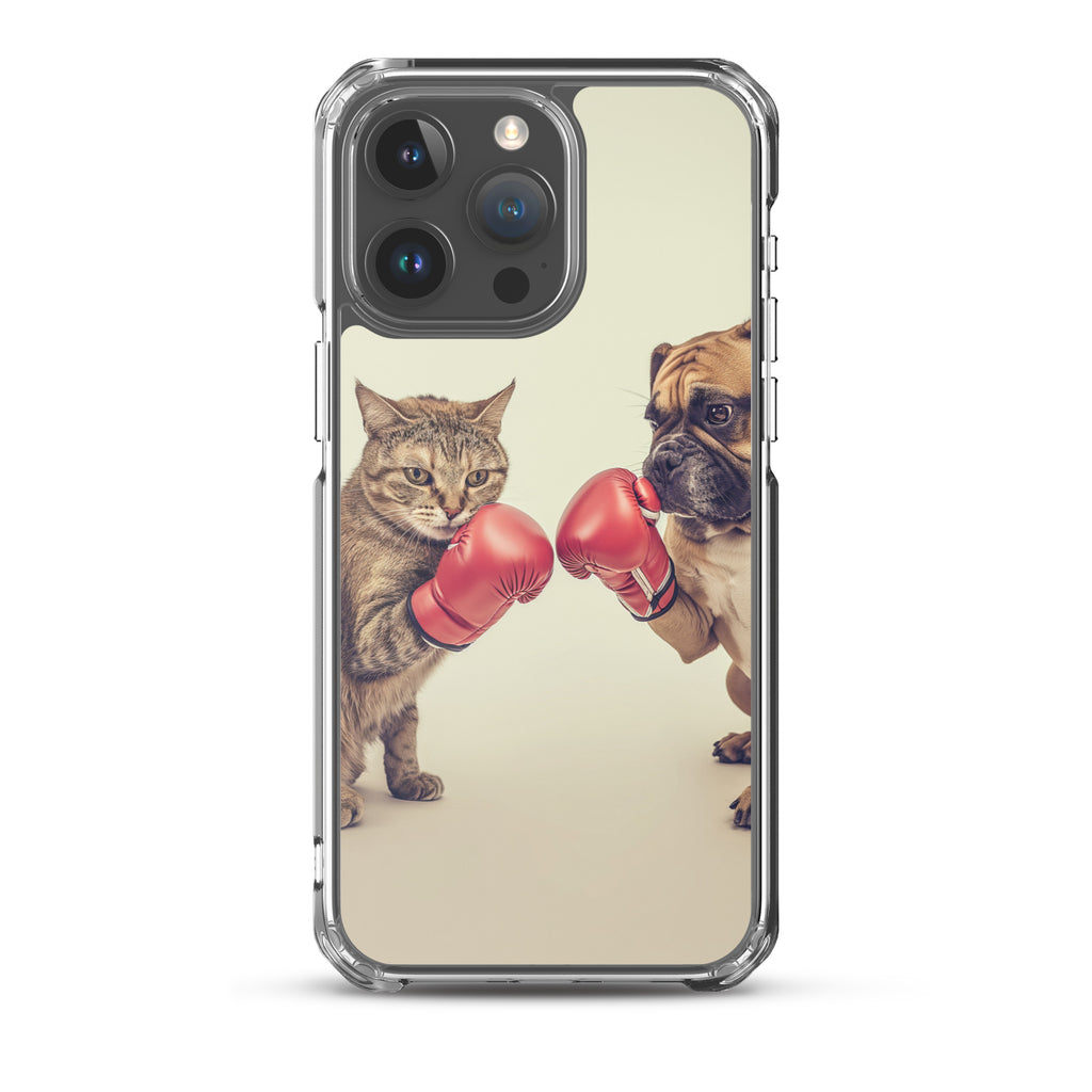 Boxing Dog n Cat A Clear Case for iPhone®