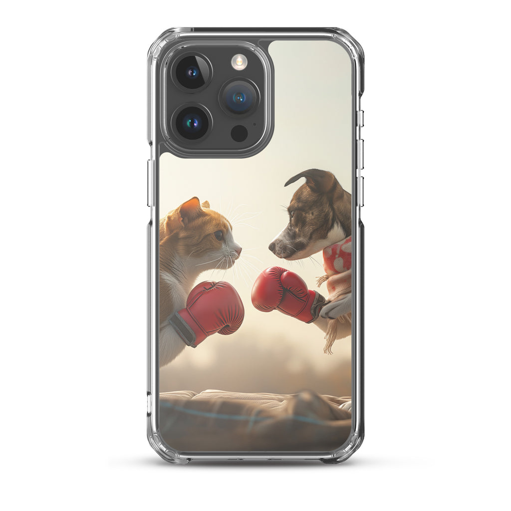 Boxing Dog n Cat D Clear Case for iPhone®